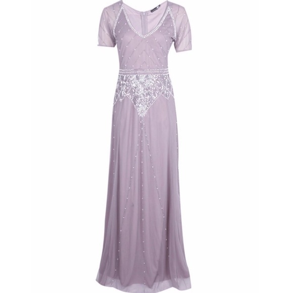 NWT Boohoo “Mai” Beaded Embellished Dress sz US 8 - Picture 2 of 8